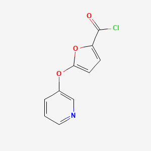 molecular formula C10H6ClNO3 B3158652 5-(Pyridin-3-yloxy)-2-furoyl chloride CAS No. 859850-59-2