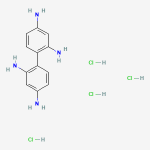 molecular formula C12H18Cl4N4 B3158661 [1,1'-Biphenyl]-2,2',4,4'-tetraamine tetrahydrochloride CAS No. 859930-62-4