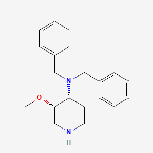 4-Piperidinamine, 3-methoxy-N,N-bis(phenylmethyl)-, (3S,4R)-
