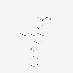 molecular formula C21H33BrN2O3 B315867 2-{2-bromo-4-[(cyclohexylamino)methyl]-6-ethoxyphenoxy}-N-tert-butylacetamide 