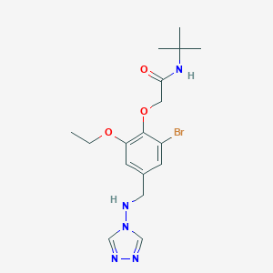 molecular formula C17H24BrN5O3 B315869 2-{2-bromo-6-ethoxy-4-[(4H-1,2,4-triazol-4-ylamino)methyl]phenoxy}-N-(tert-butyl)acetamide 