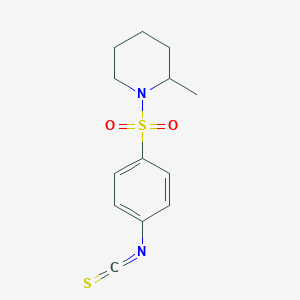 molecular formula C13H16N2O2S2 B3158697 1-[(4-Isothiocyanatophenyl)sulfonyl]-2-methylpiperidine CAS No. 860440-91-1
