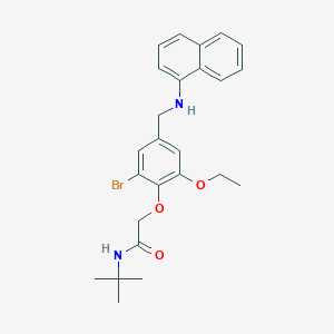 molecular formula C25H29BrN2O3 B315870 2-{2-bromo-6-ethoxy-4-[(1-naphthylamino)methyl]phenoxy}-N-(tert-butyl)acetamide 