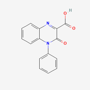 molecular formula C15H10N2O3 B3158705 3-Oxo-4-phenyl-3,4-dihydroquinoxaline-2-carboxylic acid CAS No. 860502-84-7
