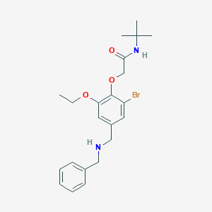 molecular formula C22H29BrN2O3 B315871 2-{4-[(benzylamino)methyl]-2-bromo-6-ethoxyphenoxy}-N-tert-butylacetamide 