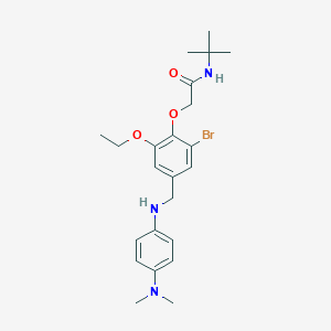 molecular formula C23H32BrN3O3 B315872 2-[2-bromo-4-({[4-(dimethylamino)phenyl]amino}methyl)-6-ethoxyphenoxy]-N-(tert-butyl)acetamide 