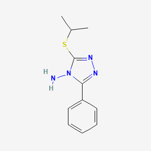 molecular formula C11H14N4S B3158720 3-(isopropylsulfanyl)-5-phenyl-4H-1,2,4-triazol-4-amine CAS No. 860609-07-0