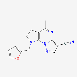 8-(2-furylmethyl)-5-methyl-7,8-dihydro-6H-pyrazolo[1,5-a]pyrrolo[3,2-e]pyrimidine-3-carbonitrile