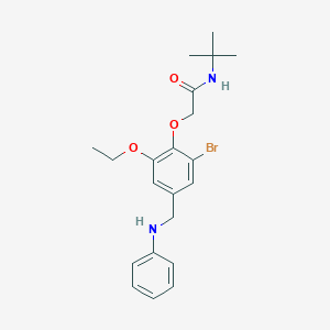molecular formula C21H27BrN2O3 B315877 2-[4-(anilinomethyl)-2-bromo-6-ethoxyphenoxy]-N-(tert-butyl)acetamide 