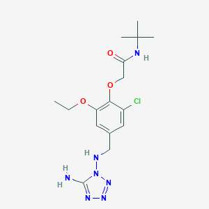 molecular formula C16H24ClN7O3 B315878 2-(4-{[(5-amino-1H-tetraazol-1-yl)amino]methyl}-2-chloro-6-ethoxyphenoxy)-N-(tert-butyl)acetamide 