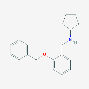 molecular formula C19H23NO B315882 N-[(2-phenylmethoxyphenyl)methyl]cyclopentanamine 