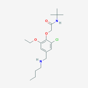 molecular formula C19H31ClN2O3 B315884 N-(tert-butyl)-2-{4-[(butylamino)methyl]-2-chloro-6-ethoxyphenoxy}acetamide 