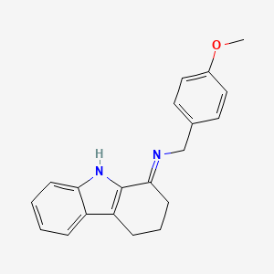 molecular formula C20H20N2O B3158842 (4-methoxyphenyl)-N-(2,3,4,9-tetrahydro-1H-carbazol-1-yliden)methanamine CAS No. 860612-49-3
