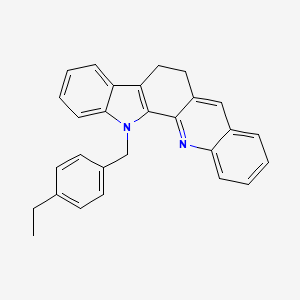 molecular formula C28H24N2 B3158852 13-(4-ethylbenzyl)-6,13-dihydro-5H-indolo[3,2-c]acridine CAS No. 860644-57-1