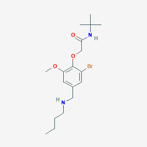 molecular formula C18H29BrN2O3 B315886 2-{2-bromo-4-[(butylamino)methyl]-6-methoxyphenoxy}-N-(tert-butyl)acetamide 