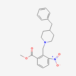 molecular formula C21H24N2O4 B3158860 Methyl 2-[(4-benzylpiperidino)methyl]-3-nitrobenzenecarboxylate CAS No. 860644-65-1