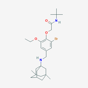 molecular formula C27H41BrN2O3 B315887 2-(2-bromo-4-{[(3,5-dimethyl-1-adamantyl)amino]methyl}-6-ethoxyphenoxy)-N-(tert-butyl)acetamide 