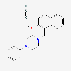 molecular formula C24H24N2O B3158877 1-Phenyl-4-{[2-(2-propynyloxy)-1-naphthyl]methyl}piperazine CAS No. 860648-76-6