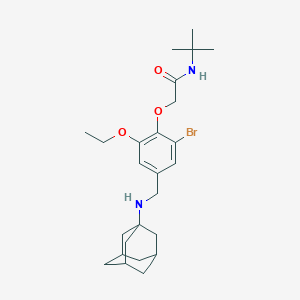 molecular formula C25H37BrN2O3 B315888 2-{4-[(1-adamantylamino)methyl]-2-bromo-6-ethoxyphenoxy}-N-(tert-butyl)acetamide 