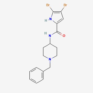 molecular formula C17H19Br2N3O B3158890 N-(1-benzylpiperidin-4-yl)-4,5-dibromo-1H-pyrrole-2-carboxamide CAS No. 860648-79-9