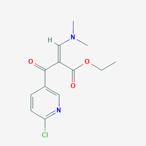 molecular formula C13H15ClN2O3 B3158895 ethyl (Z)-2-(6-chloropyridine-3-carbonyl)-3-(dimethylamino)prop-2-enoate CAS No. 860649-06-5