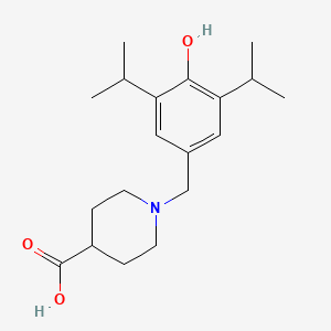 molecular formula C19H29NO3 B3158903 1-(4-Hydroxy-3,5-diisopropylbenzyl)-4-piperidinecarboxylic acid CAS No. 860649-20-3