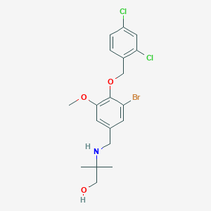 molecular formula C19H22BrCl2NO3 B315896 2-({3-Bromo-4-[(2,4-dichlorobenzyl)oxy]-5-methoxybenzyl}amino)-2-methyl-1-propanol 