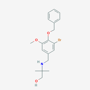 molecular formula C19H24BrNO3 B315897 2-{[4-(Benzyloxy)-3-bromo-5-methoxybenzyl]amino}-2-methyl-1-propanol 
