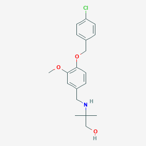 molecular formula C19H24ClNO3 B315898 2-({4-[(4-Chlorobenzyl)oxy]-3-methoxybenzyl}amino)-2-methyl-1-propanol 