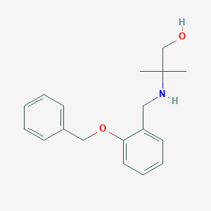 molecular formula C18H23NO2 B315899 2-{[2-(Benzyloxy)benzyl]amino}-2-methylpropan-1-ol 