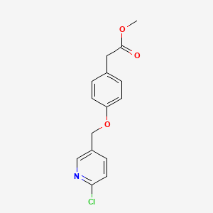 molecular formula C15H14ClNO3 B3158999 2-{4-[(6-氯-3-吡啶基)甲氧基]苯基}乙酸甲酯 CAS No. 860784-47-0