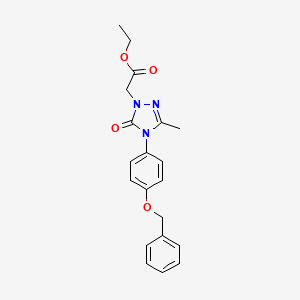 ethyl 2-{4-[4-(benzyloxy)phenyl]-3-methyl-5-oxo-4,5-dihydro-1H-1,2,4-triazol-1-yl}acetate