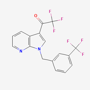 molecular formula C17H10F6N2O B3159035 2,2,2-trifluoro-1-{1-[3-(trifluoromethyl)benzyl]-1H-pyrrolo[2,3-b]pyridin-3-yl}-1-ethanone CAS No. 860785-60-0