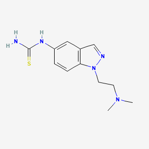 molecular formula C12H17N5S B3159059 N-{1-[2-(dimethylamino)ethyl]-1H-indazol-5-yl}thiourea CAS No. 860785-95-1
