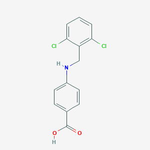 molecular formula C14H11Cl2NO2 B315906 4-[(2,6-Dichlorobenzyl)amino]benzoic acid 