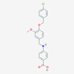 molecular formula C22H20ClNO4 B315907 4-({4-[(4-Chlorobenzyl)oxy]-3-methoxybenzyl}amino)benzoic acid 