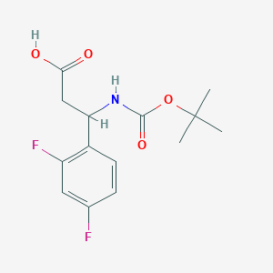 molecular formula C14H17F2NO4 B3159081 3-[(Tert-butoxycarbonyl)amino]-3-(2,4-difluorophenyl)propanoic acid CAS No. 860787-38-8