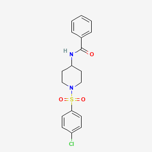 N-{1-[(4-chlorophenyl)sulfonyl]-4-piperidinyl}benzenecarboxamide