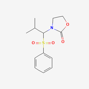 molecular formula C13H17NO4S B3159119 3-[2-Methyl-1-(phenylsulfonyl)propyl]-1,3-oxazolan-2-one CAS No. 860788-41-6