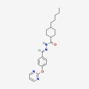 molecular formula C23H30N4O2 B3159124 4-pentyl-N'-{(E)-[4-(2-pyrimidinyloxy)phenyl]methylidene}cyclohexanecarbohydrazide CAS No. 860789-28-2