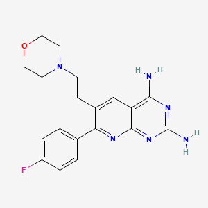 7-(4-Fluorophenyl)-6-(2-morpholinoethyl)pyrido[2,3-d]pyrimidine-2,4-diamine