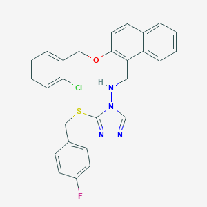 N-({2-[(2-chlorobenzyl)oxy]naphthalen-1-yl}methyl)-3-[(4-fluorobenzyl)sulfanyl]-4H-1,2,4-triazol-4-amine