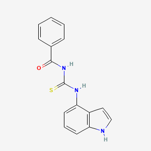 molecular formula C16H13N3OS B3159207 N-benzoyl-N'-(1H-indol-4-yl)thiourea CAS No. 861208-78-8