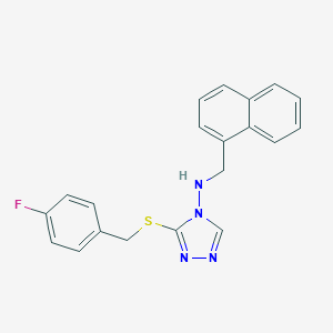 3-[(4-fluorobenzyl)sulfanyl]-N-(naphthalen-1-ylmethyl)-4H-1,2,4-triazol-4-amine
