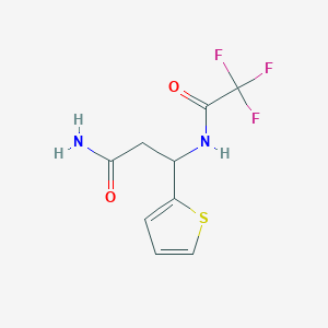 molecular formula C9H9F3N2O2S B3159228 3-(2-Thienyl)-3-[(2,2,2-trifluoroacetyl)amino]propanamide CAS No. 861209-46-3