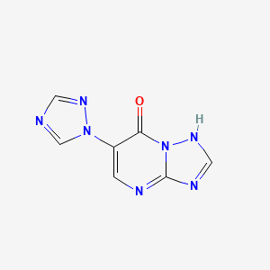 molecular formula C7H5N7O B3159229 6-(1H-1,2,4-triazol-1-yl)[1,2,4]triazolo[1,5-a]pyrimidin-7-ol CAS No. 861209-52-1