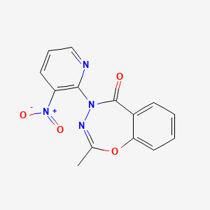 molecular formula C14H10N4O4 B3159245 2-甲基-4-(3-硝基-2-吡啶基)-1,3,4-苯并噁唑二氮杂卓-5(4H)-酮 CAS No. 861210-71-1