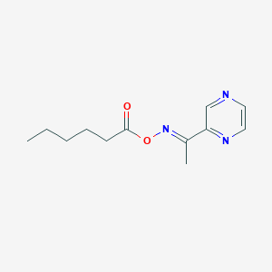 molecular formula C12H17N3O2 B3159256 N-(hexanoyloxy)-N-[(E)-1-(2-pyrazinyl)ethylidene]amine CAS No. 861210-80-2
