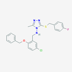 N-[2-(benzyloxy)-5-chlorobenzyl]-3-[(4-fluorobenzyl)sulfanyl]-5-methyl-4H-1,2,4-triazol-4-amine