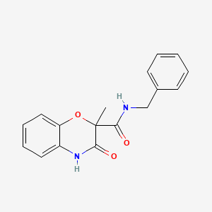 molecular formula C17H16N2O3 B3159281 N-benzyl-2-methyl-3-oxo-3,4-dihydro-2H-1,4-benzoxazine-2-carboxamide CAS No. 861211-64-5